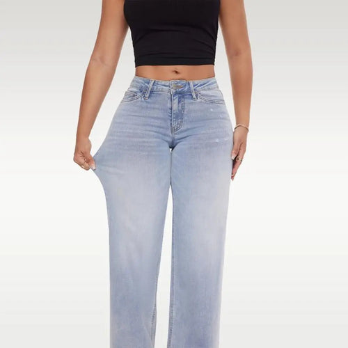 Velony™ Mid-Low Rise Stretch Wide-Leg Jeans