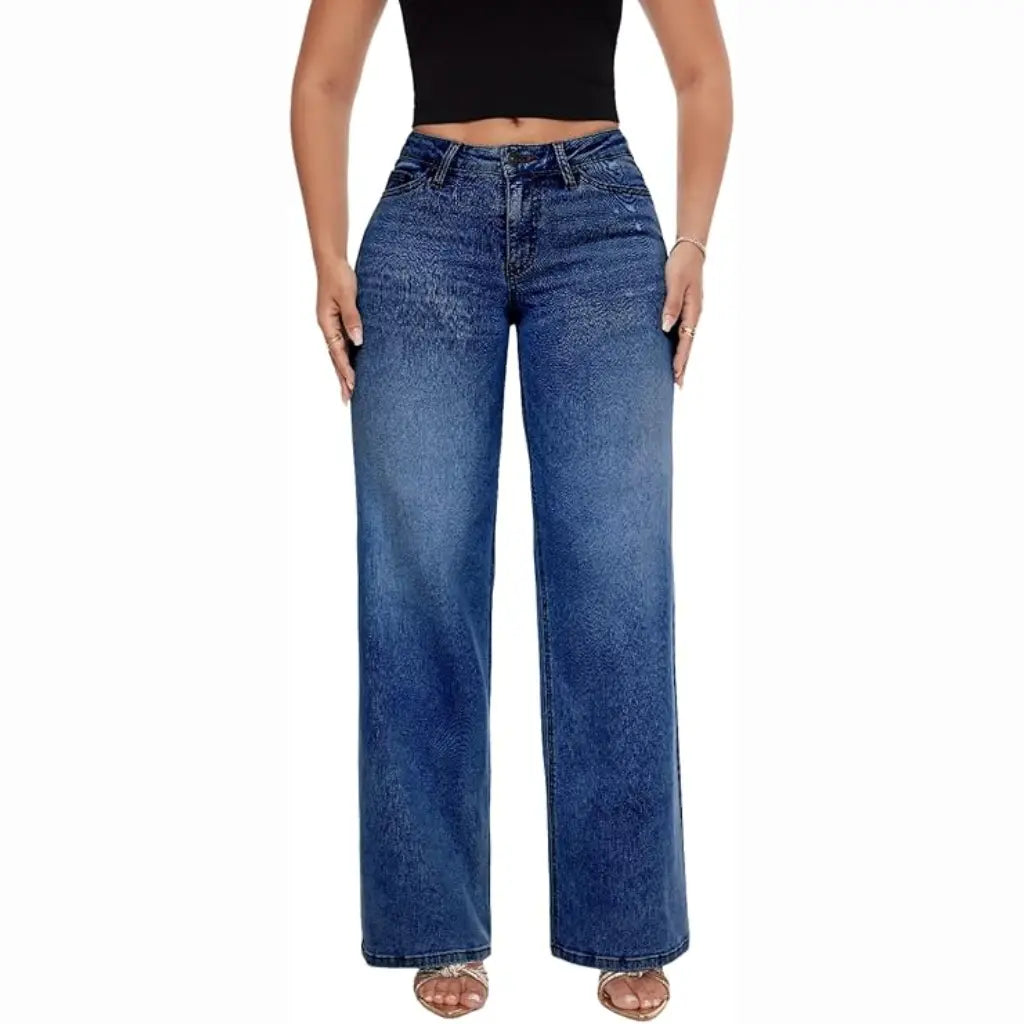 Velony™ Mid-Low Rise Stretch Wide-Leg Jeans