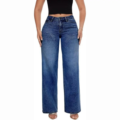 Velony™ Mid-Low Rise Stretch Wide-Leg Jeans