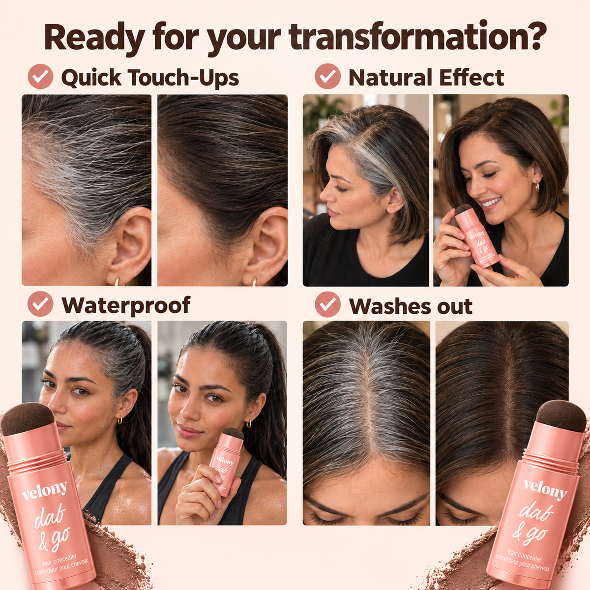 Velony Dab & Go Hair Concealer Stick