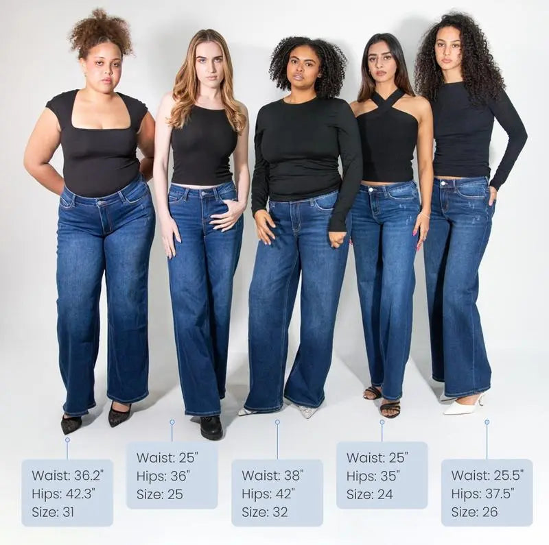 Velony™ Mid-Low Rise Stretch Wide-Leg Jeans