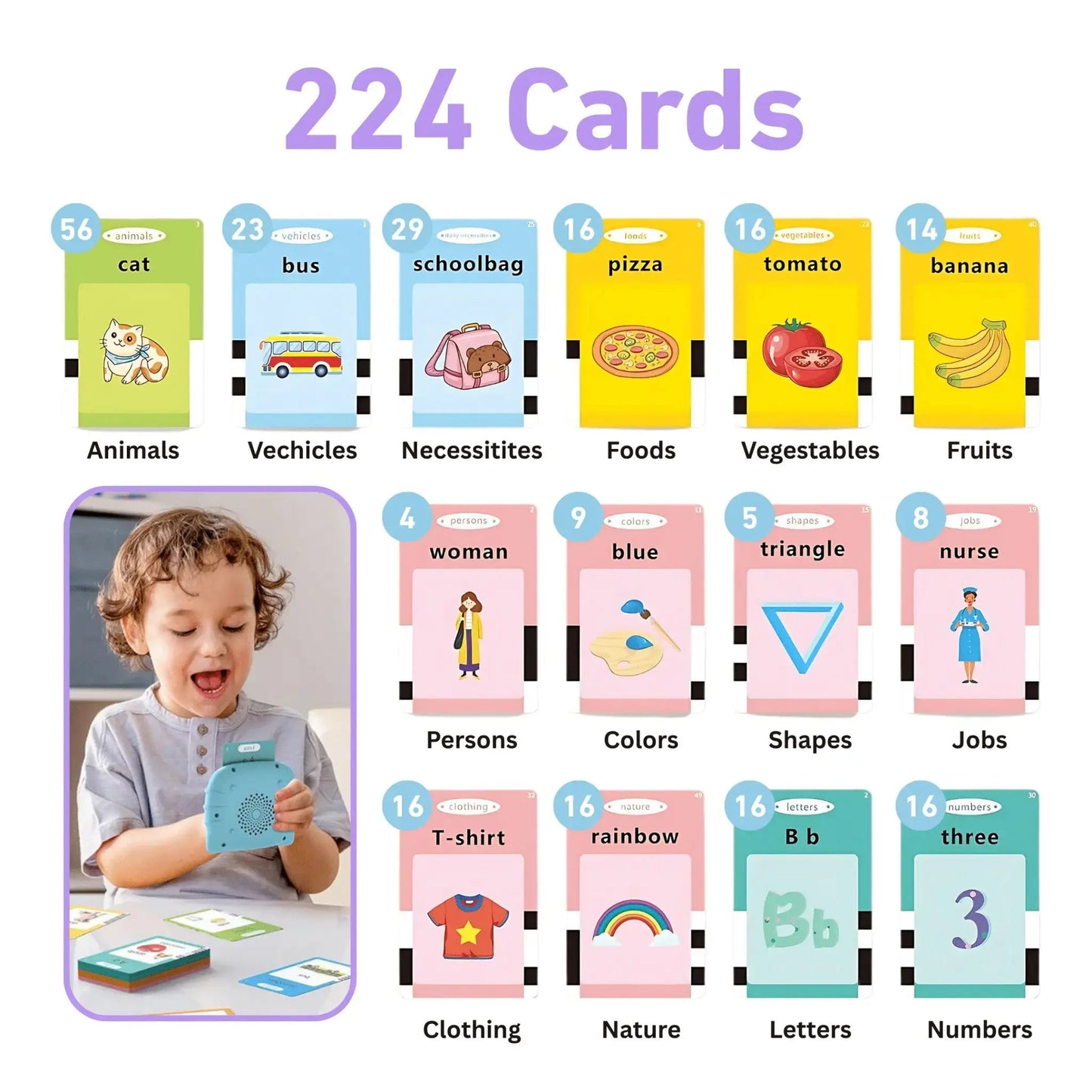 Velony LittleWords™ Talking Flash Cards